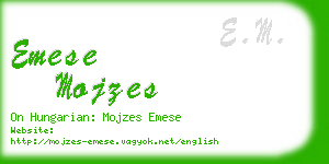 emese mojzes business card